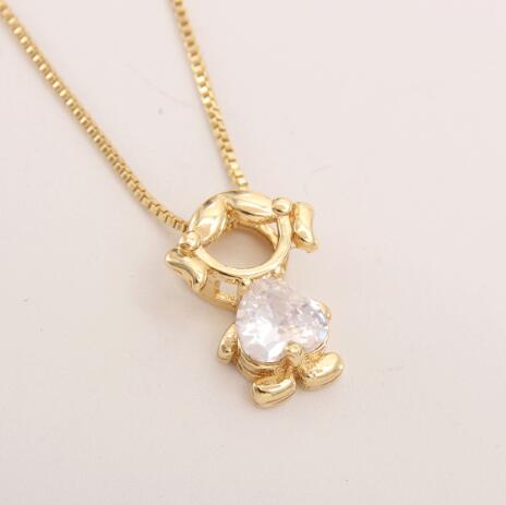 Crystal Child Pendant Necklace for Boys and Girls (One)