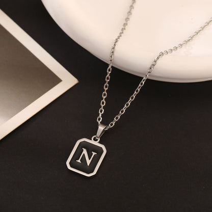 Stainless Steel Fashion Necklace with 26 English Letters