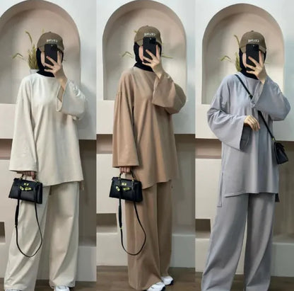 Conjunto de Dos Piezas Suelto de Color Sólido