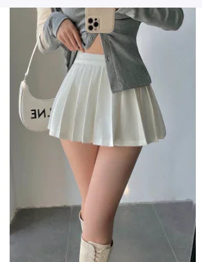 Women's Fashion Black Pleated Skirt