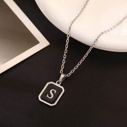 Stainless Steel Fashion Necklace with 26 English Letters