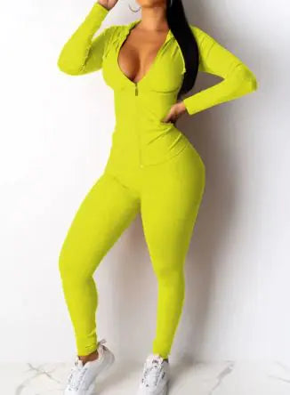 Conjunto casual y sexy de dos piezas con capucha