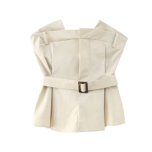 2023 Summer Y2K Chic Ruffled Top and Skirt Set