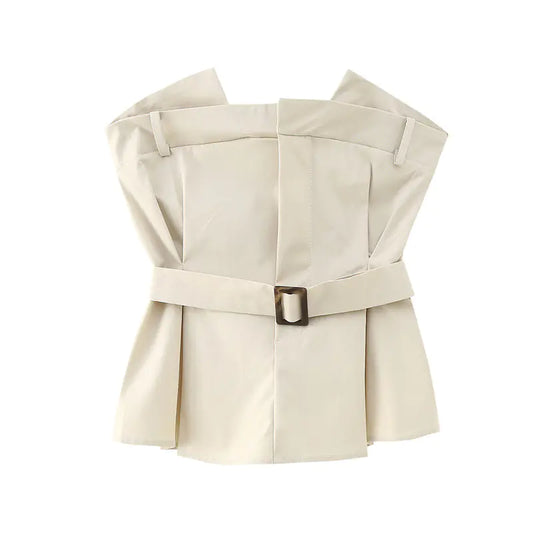 2023 Summer Y2K Chic Ruffled Top and Skirt Set