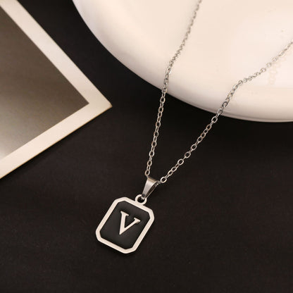 Stainless Steel Fashion Necklace with 26 English Letters