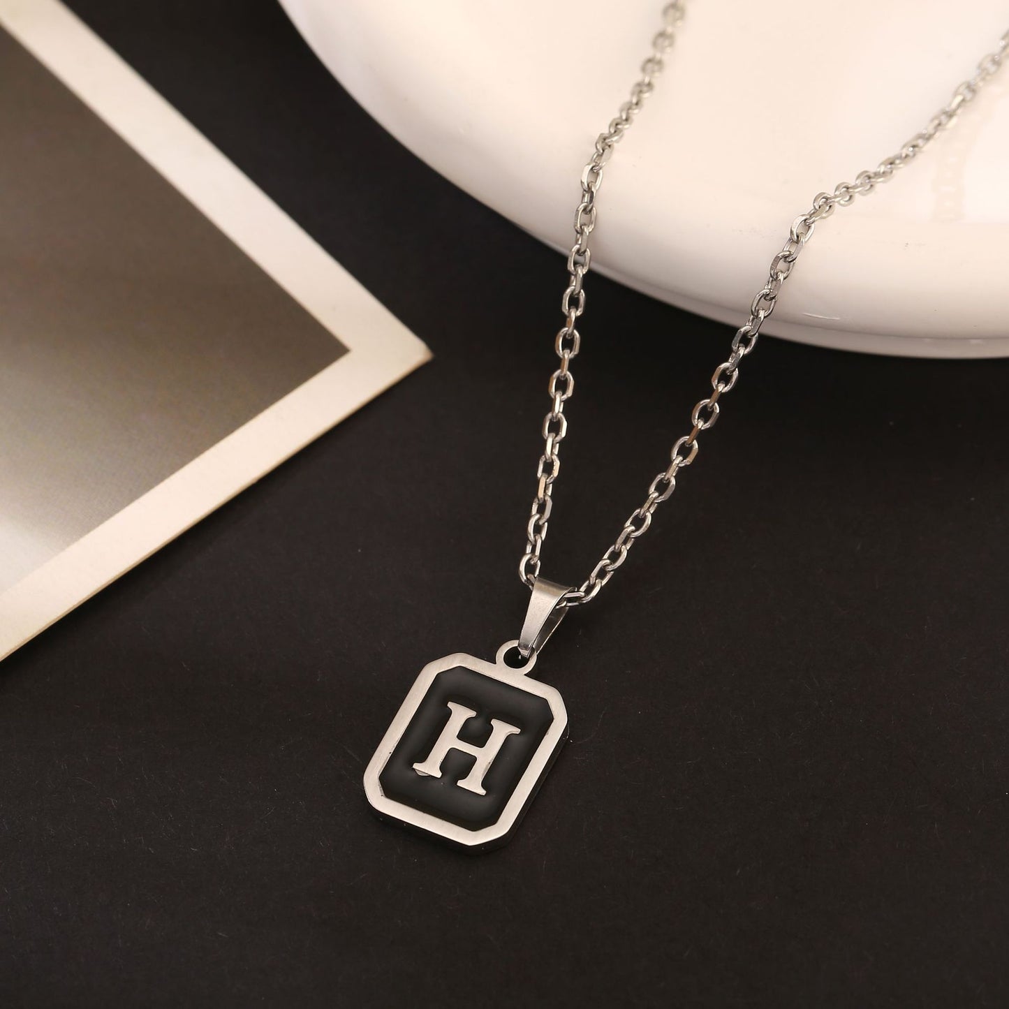 Stainless Steel Fashion Necklace with 26 English Letters