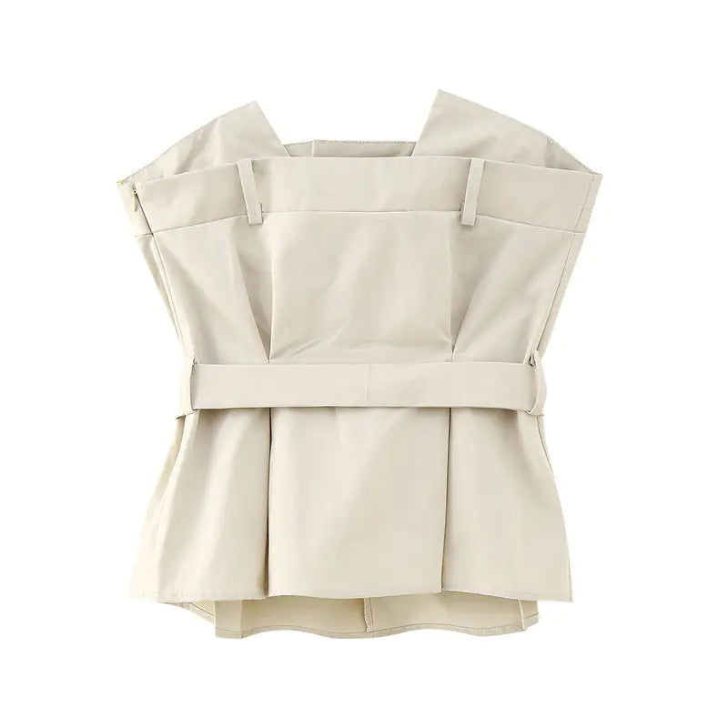 2023 Summer Y2K Chic Ruffled Top and Skirt Set