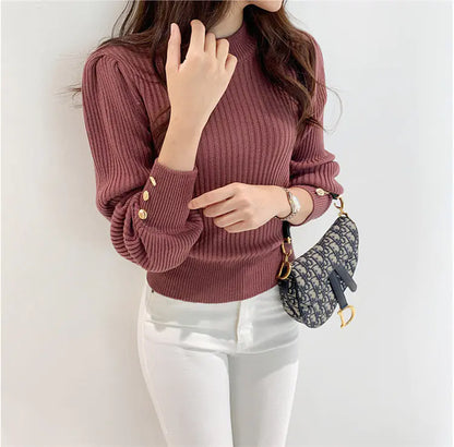 Camiseta Suéter Coreana de Punto Holgado Talla Grande 3259